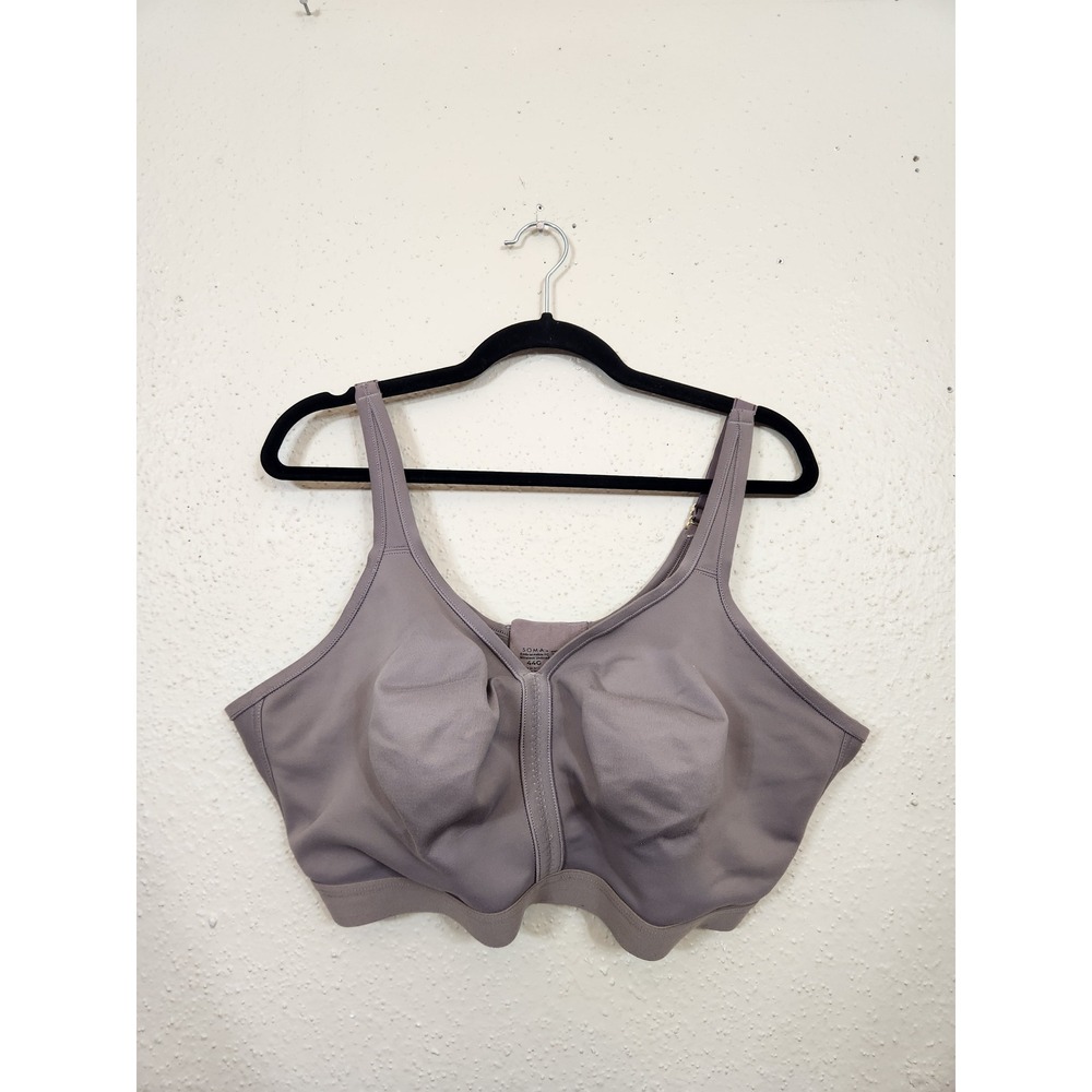 Soma Embraceable Wireless Bra Back Closure Unlined Comfort Brown 44G